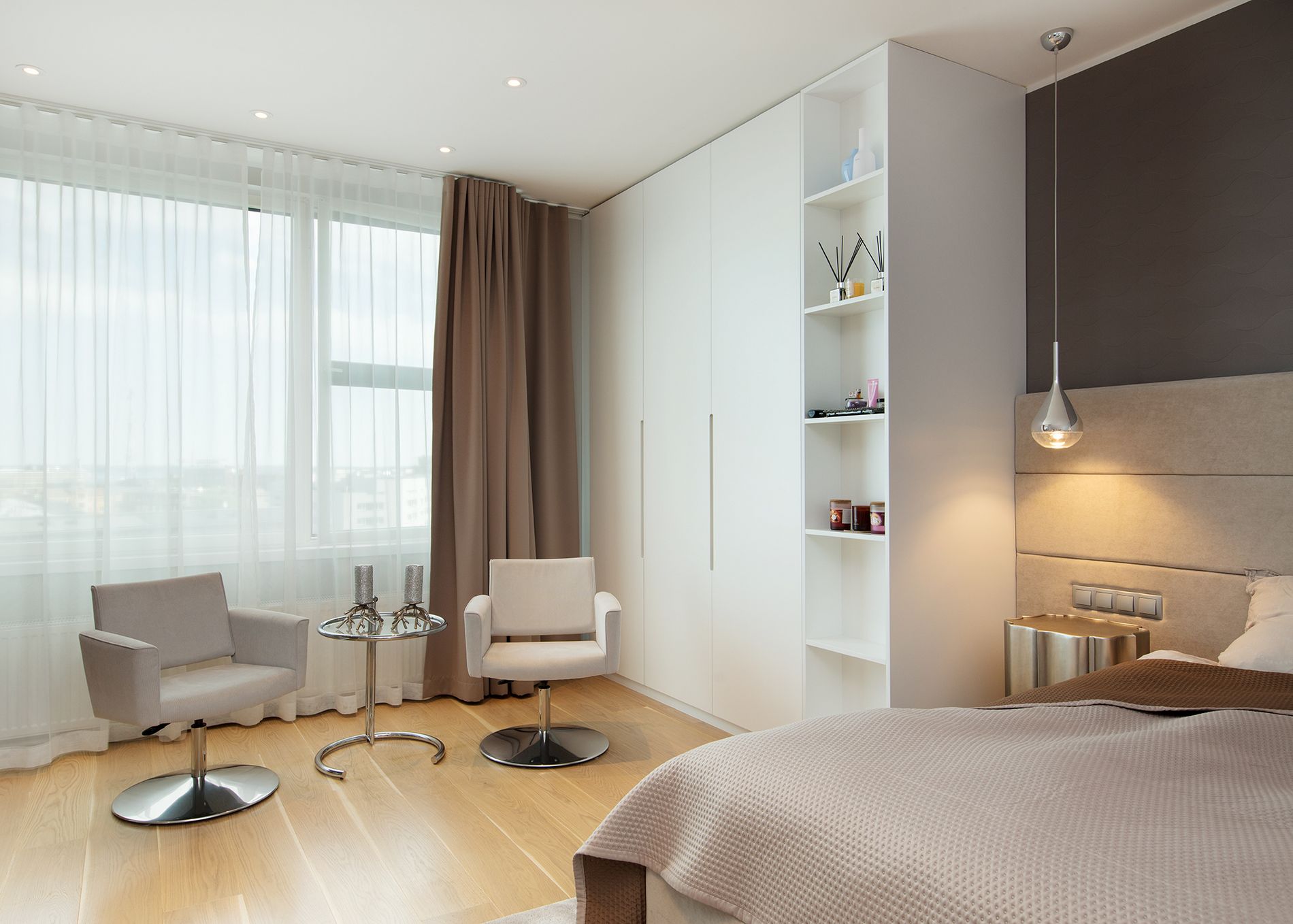 Дизайн интерьера спальни в квартире в центре Таллинна