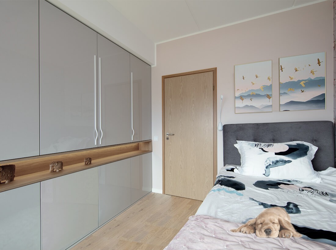 Дизайн интерьера спальни в квартире в Ласнамяэ, Таллинн