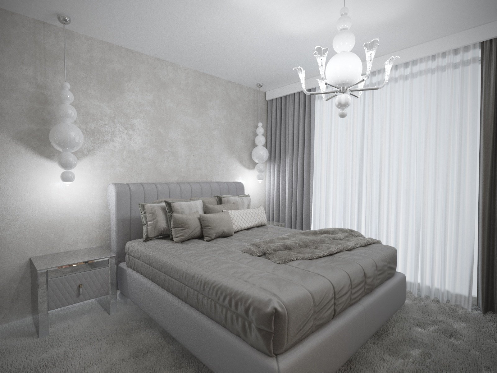 Дизайн интерьера спальни в Rocca al Mare, Таллинн